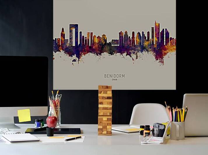 Benidorm Spain Skyline by Michael Tompsett