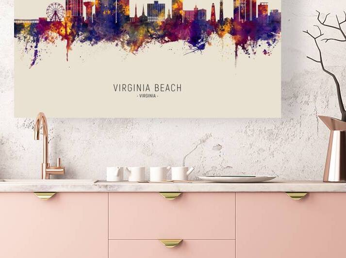 Virginia Beach Virginia Skyline by Michael Tompsett