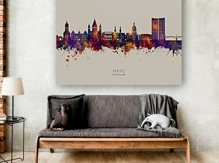 Mainz Germany Skyline by Michael Tompsett