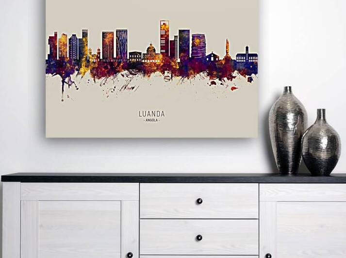 Luanda Angola Skyline by Michael Tompsett