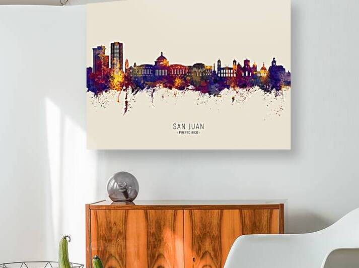 San Juan Puerto Rico Skyline by Michael Tompsett