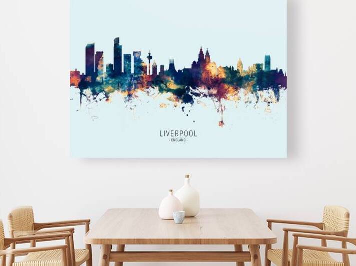 Liverpool England Skyline by Michael Tompsett