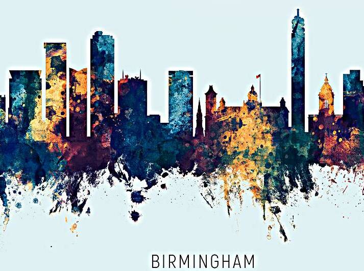 Birmingham England Skyline by Michael Tompsett