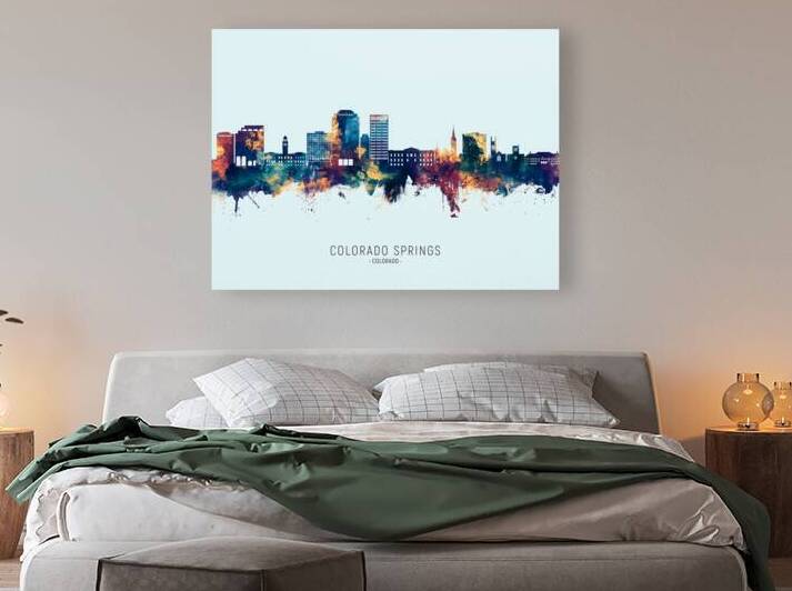 Colorado Springs Colorado Skyline by Michael Tompsett