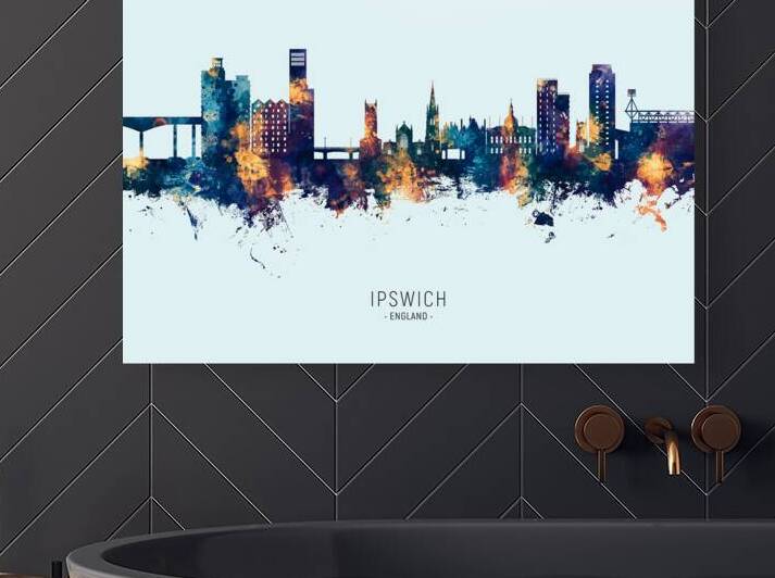 Ipswich England Skyline Reproduction
