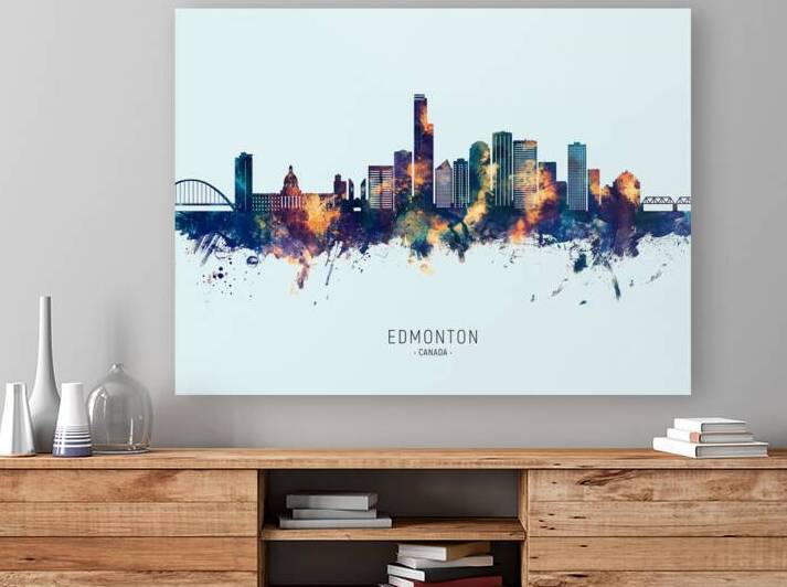 Edmonton Canada Skyline Reproduction