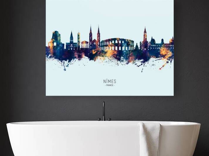 Nimes France Skyline by Michael Tompsett
