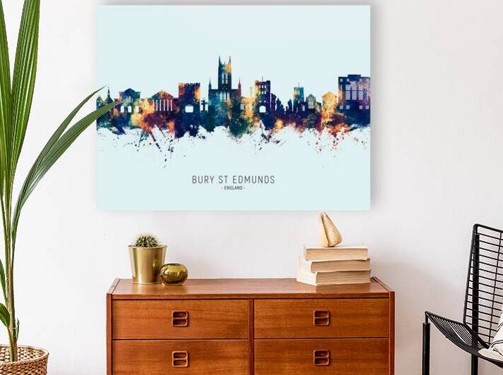 Bury St Edmunds England Skyline by Michael Tompsett
