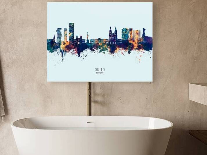 Quito Ecuador Skyline by Michael Tompsett