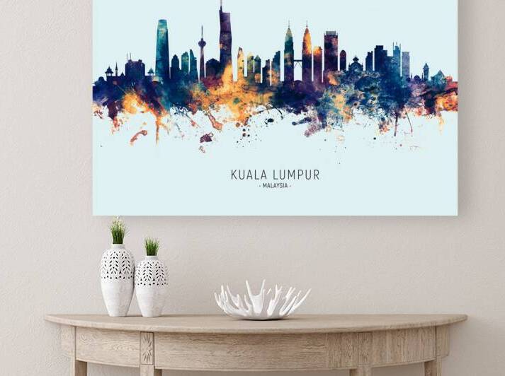 Kuala Lumpur Malaysia Skyline by Michael Tompsett