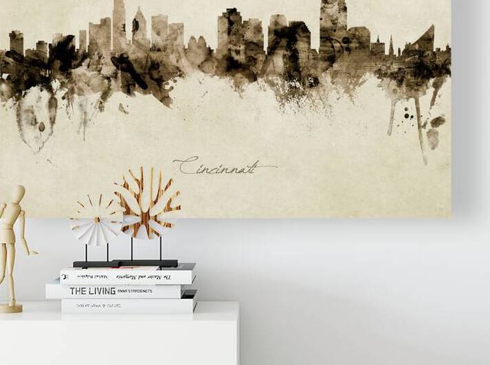 Cincinnati Ohio Skyline Reproduction