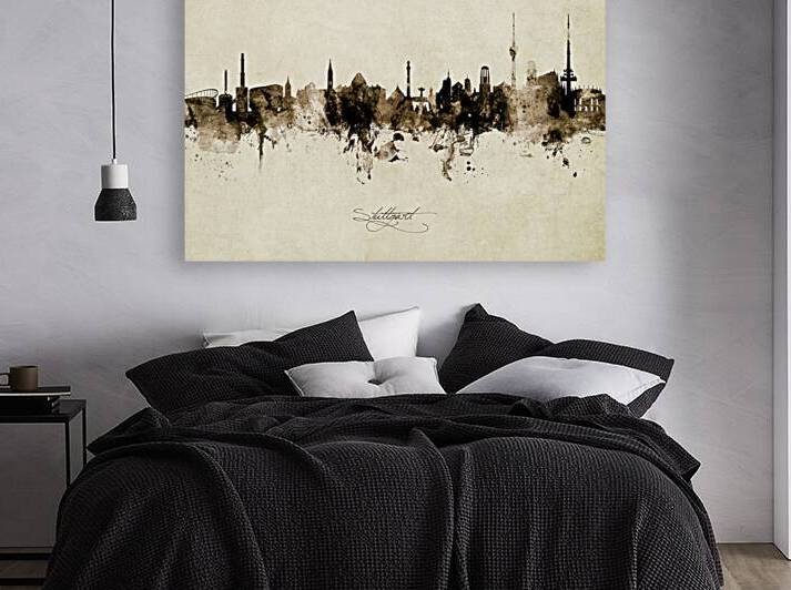 Stuttgart Germany Skyline by Michael Tompsett