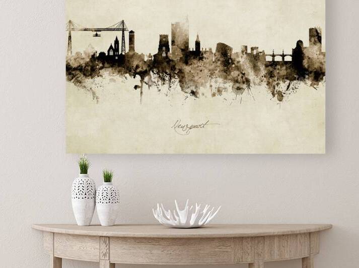 Newport Wales Skyline by Michael Tompsett