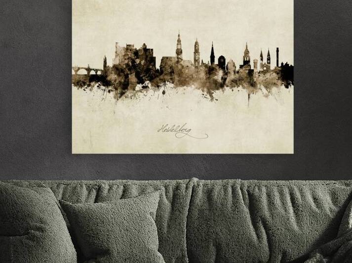 Heidelberg Germany Skyline by Michael Tompsett