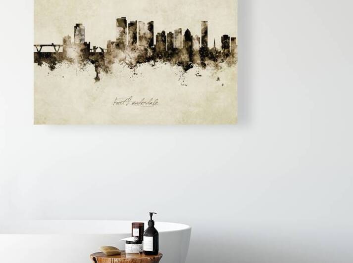 Fort Lauderdale Florida Skyline by Michael Tompsett