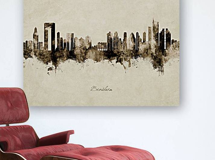 Benidorm Spain Skyline by Michael Tompsett