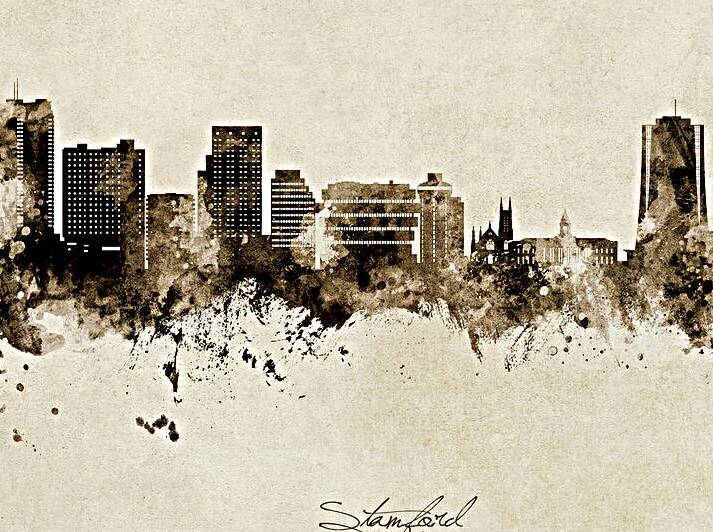 Stamford Connecticut Skyline by Michael Tompsett