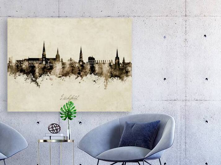Lichfield England Skyline Reproduction