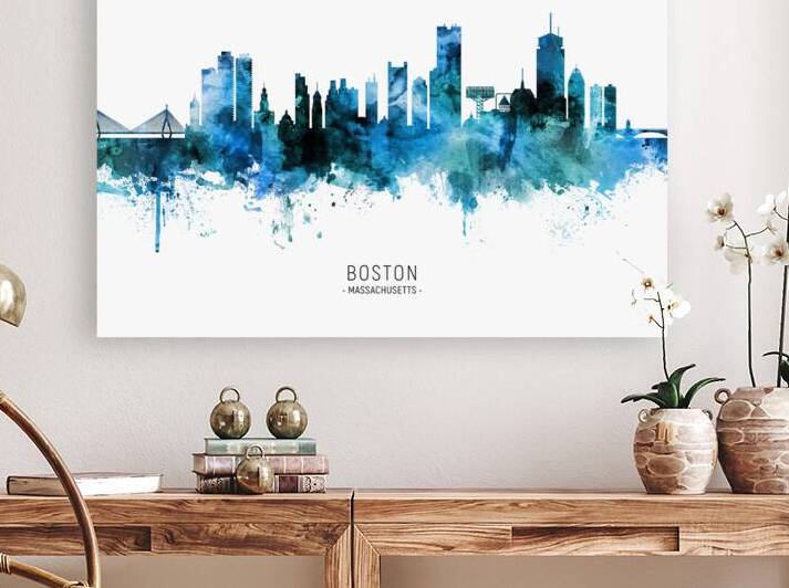 Boston Massachusetts Skyline by Michael Tompsett