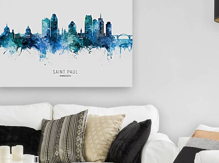 Saint Paul Minnesota Skyline by Michael Tompsett