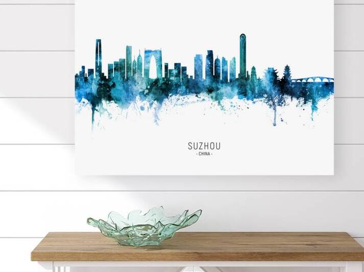 Suzhou China Skyline by Michael Tompsett