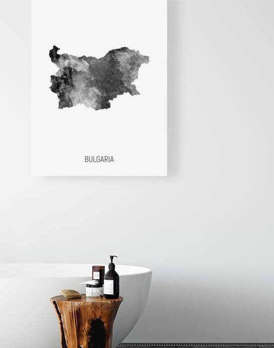 Bulgaria Watercolor Map by Michael Tompsett