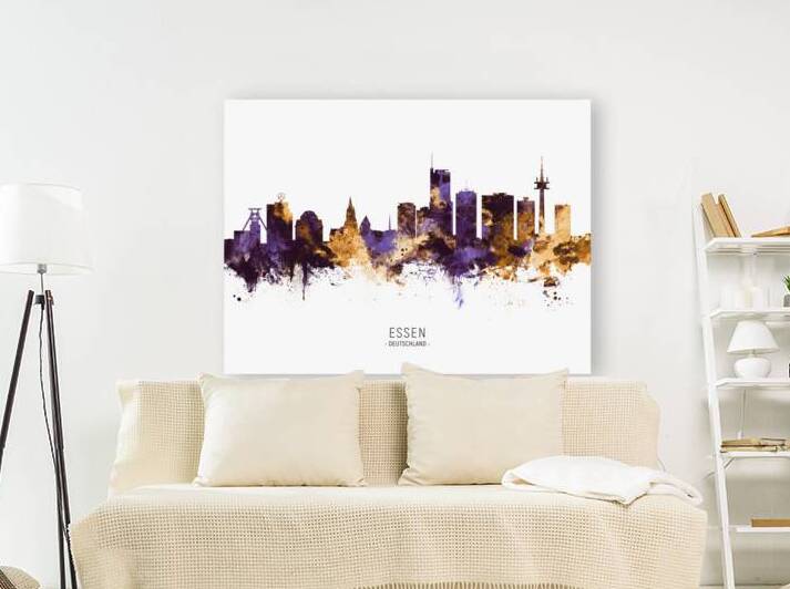 Essen Germany Skyline by Michael Tompsett