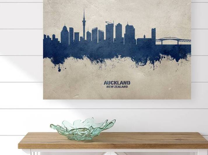 Auckland New Zealand Skyline by Michael Tompsett