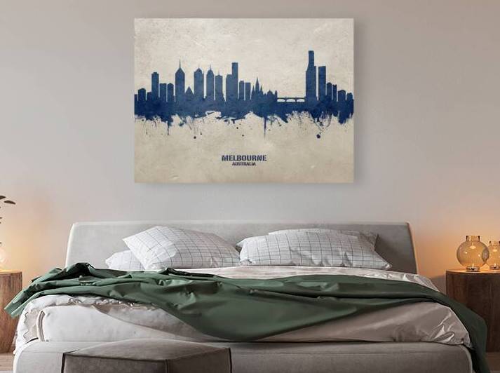 Melbourne Australia Skyline by Michael Tompsett
