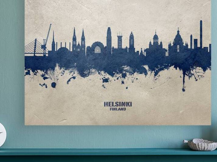 Helsinki Finland Skyline by Michael Tompsett