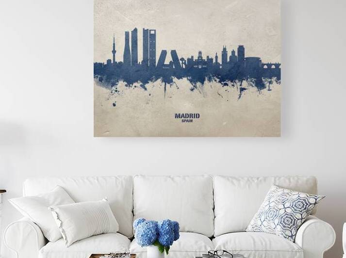 Madrid Spain Skyline by Michael Tompsett