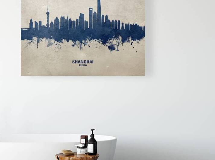 Shanghai China Skyline by Michael Tompsett