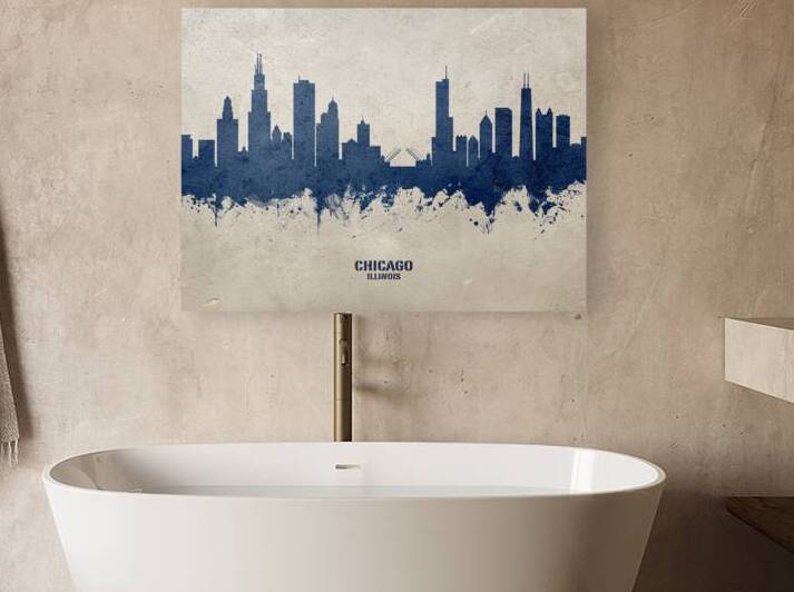 Chicago Illinois Skyline Reproduction