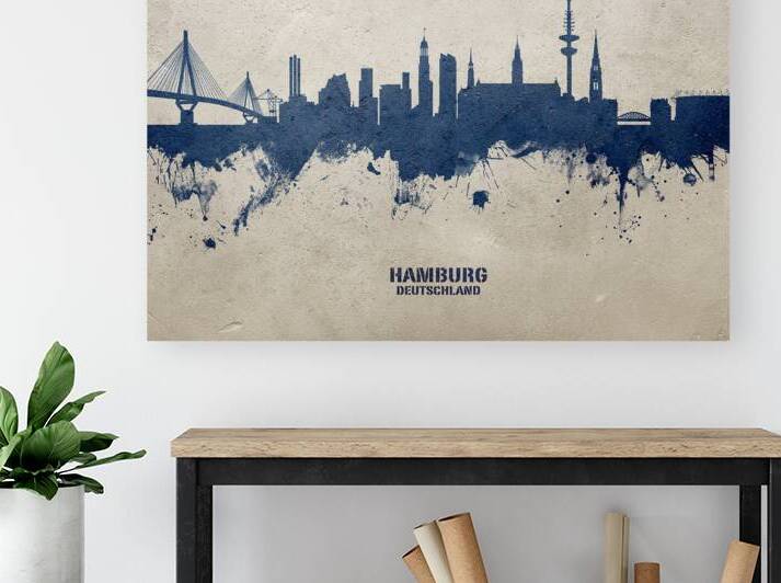 Hamburg Germany Skyline by Michael Tompsett
