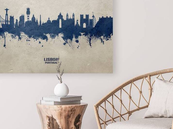 Lisbon Portugal Skyline by Michael Tompsett
