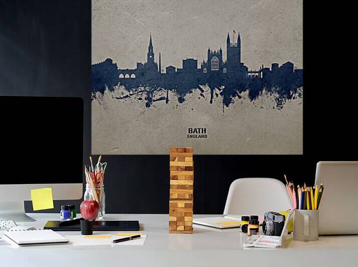 Bath England Skyline Cityscape Reproduction