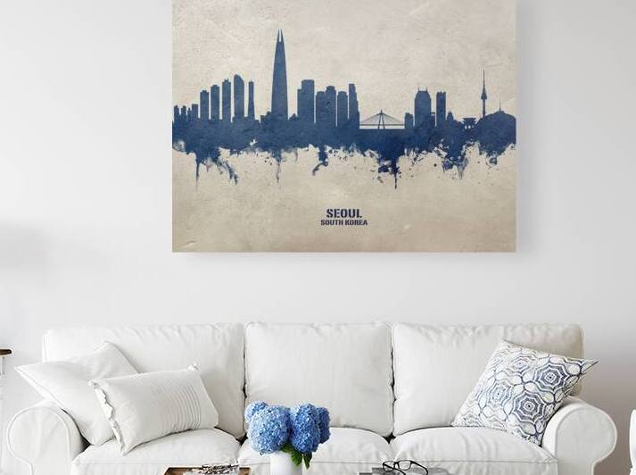 Seoul Skyline South Korea by Michael Tompsett