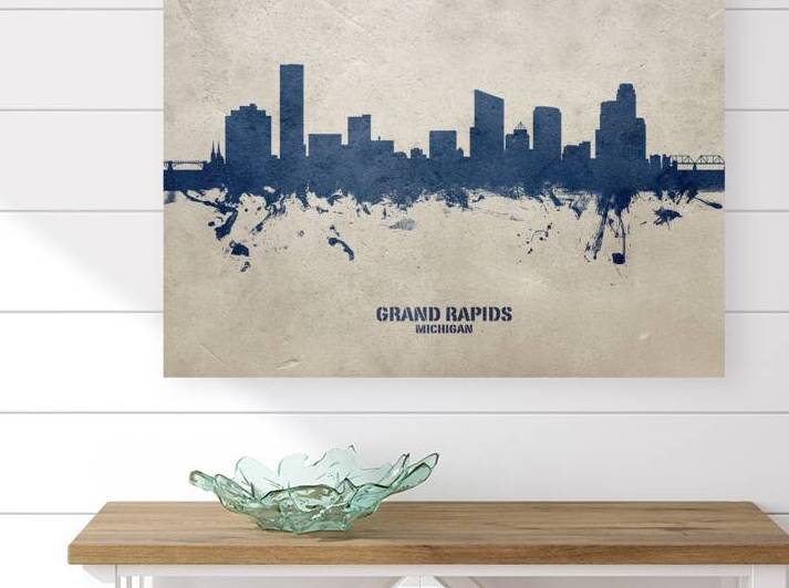 Grand Rapids Michigan Skyline by Michael Tompsett