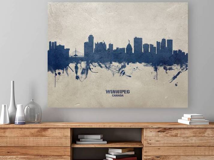 Winnipeg Canada Skyline by Michael Tompsett