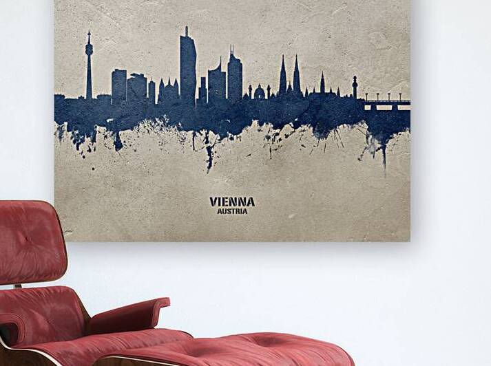 Vienna Austria Skyline by Michael Tompsett