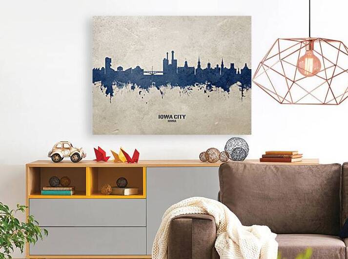 Iowa City Iowa Skyline by Michael Tompsett
