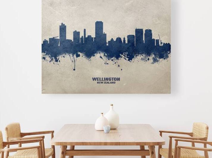 Wellington New Zealand Skyline by Michael Tompsett