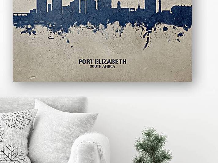 Port Elizabeth South Africa Skyline by Michael Tompsett