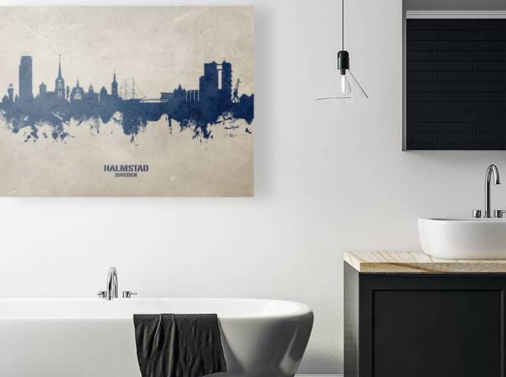 Halmstad Sweden Skyline Reproduction