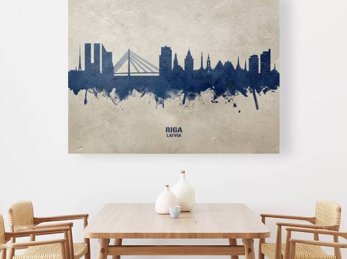 Riga Latvia Skyline by Michael Tompsett