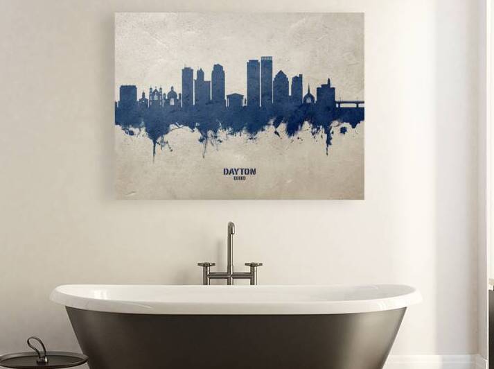 Dayton Ohio Skyline by Michael Tompsett