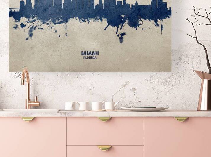 Miami Florida Skyline Reproduction