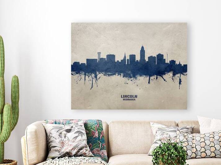 Lincoln Nebraska Skyline by Michael Tompsett