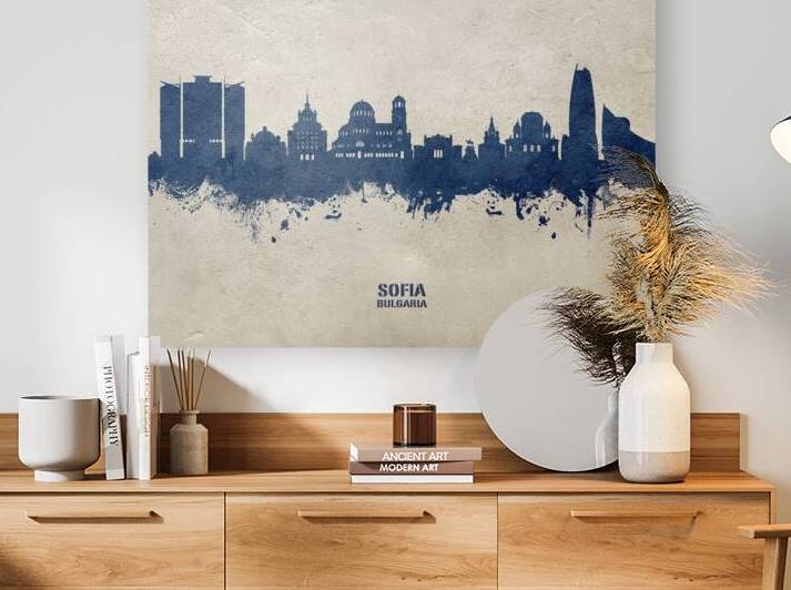 Sofia Bulgaria Skyline by Michael Tompsett