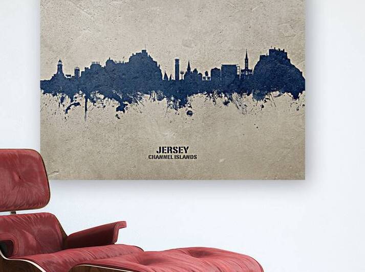 Jersey Channel Islands Skyline by Michael Tompsett